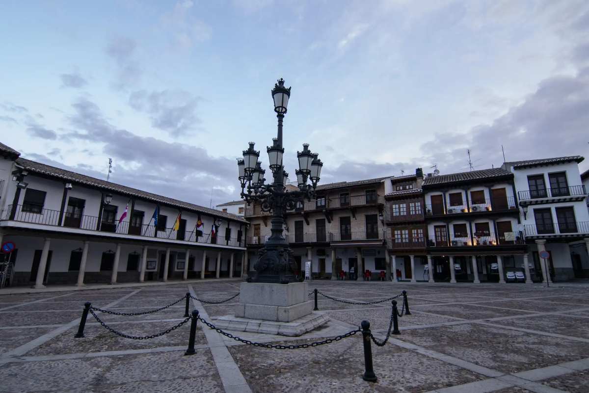 Plaza Mayor de La Puebla de Montalbán.