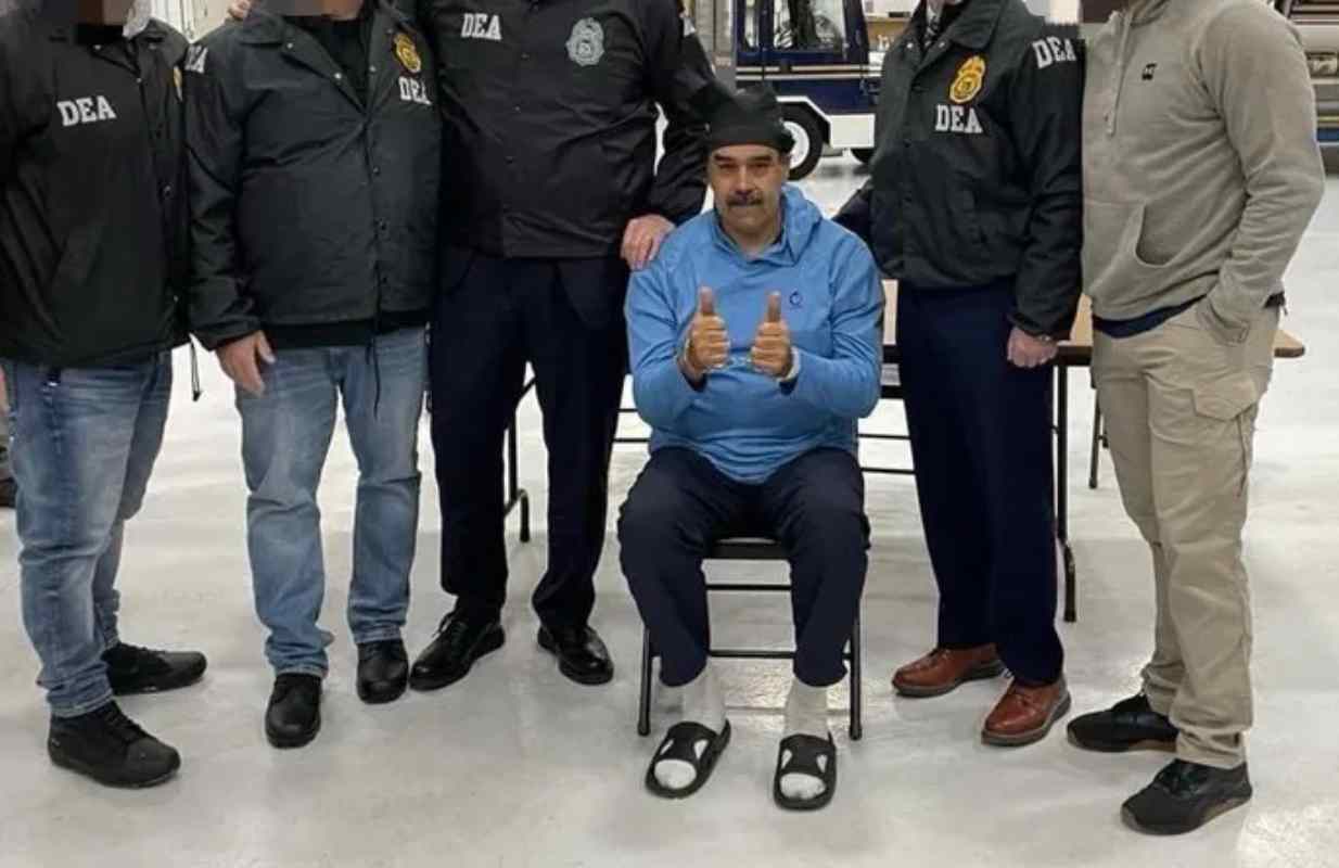 Una de las imágenes que compartió Trump sobre la detención de Maduro.