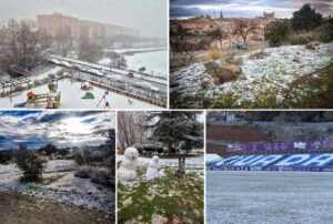 Nieve en distintos puntos de Castilla-La Mancha por la Borrasca Francis.