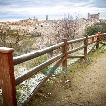 Finísima capa de nieve en Toledo. Foto: Rebeca Arango.