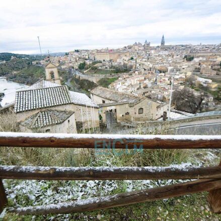Finísima capa de nieve en Toledo. Foto: Rebeca Arango.