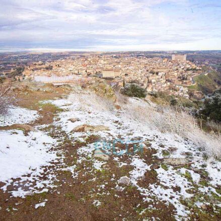 Nieva en Toledo, en la zona del Hospital del Valle. Foto: Rebeca Arango.