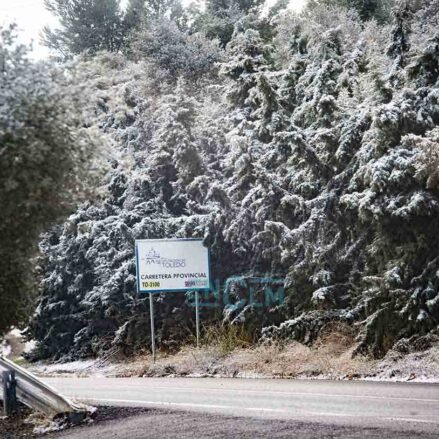 Nieve en Toledo, en la zona del Hospital del Valle. Foto: Rebeca Arango.