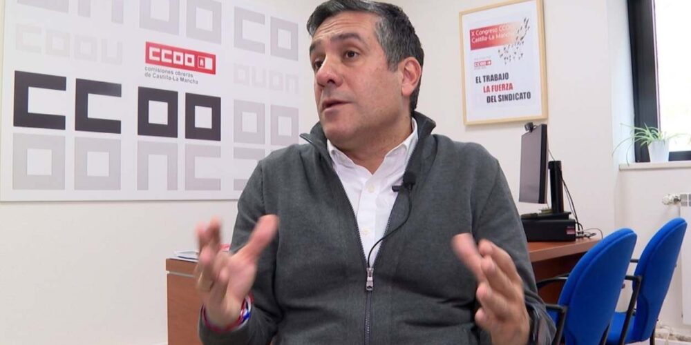 Javier Ortega. durante la entrevista. Foto: EP.