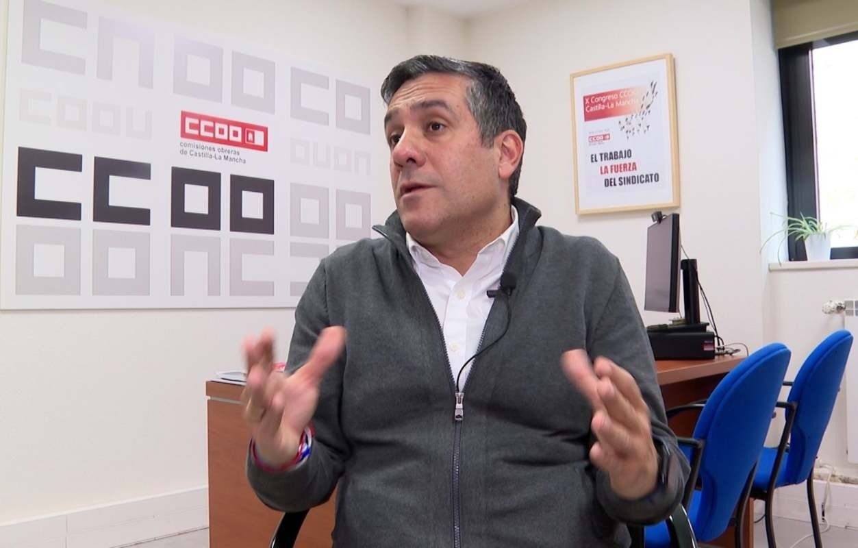 Javier Ortega. durante la entrevista. Foto: EP.