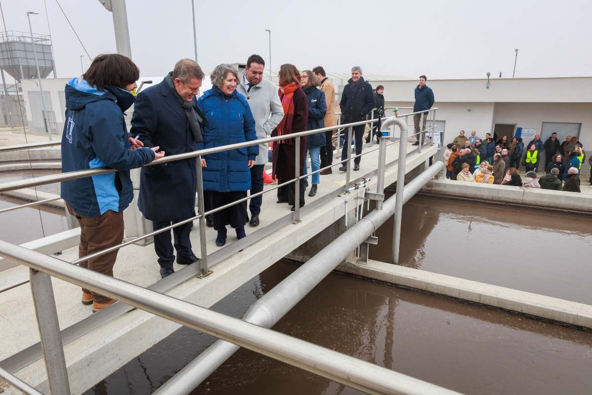 El presidente de Castilla-La Mancha, Emiliano García-Page, inaugura, en Villanueva de Alcardete (Toledo), la nueva Estación Depuradora de Aguas Residuales (EDAR). (Fotos: D. Esteban González // JCCM)