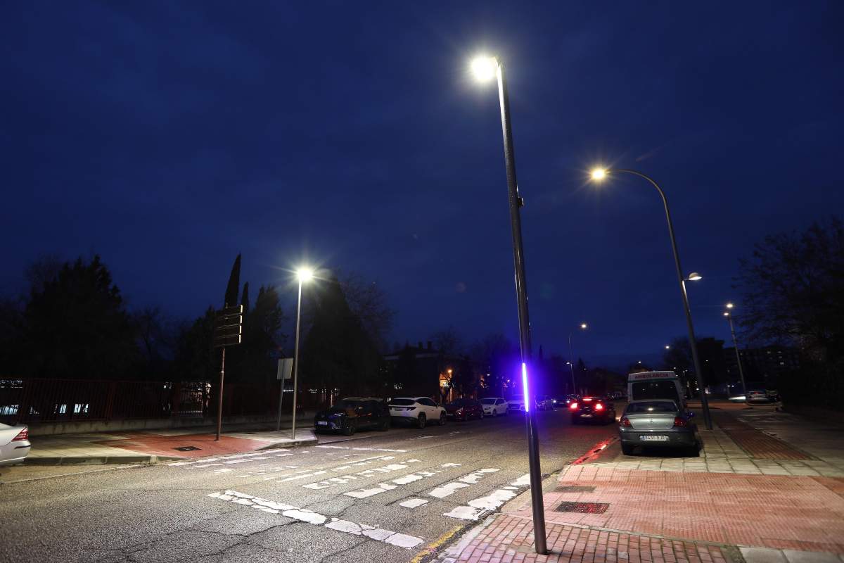 Uno de los pasos de peatones inteligentes de Toledo.