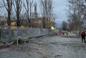 Ramas caídas en el recinto de Castilla-La Mancha Media.