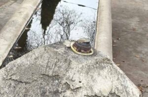 En la imagen se ve la parte superior de la fuente sin la piña.