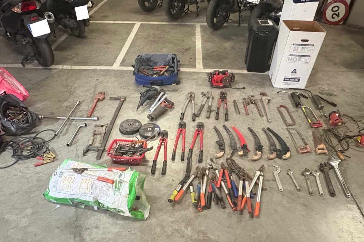 Herramientas incautadas por la Guardia Civil de Cuenca