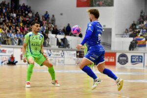 Lance de un partido entre el Quesos El Hidalgo Manzanares y el Viña Albali Valdepeñas. Foto: FFCM.