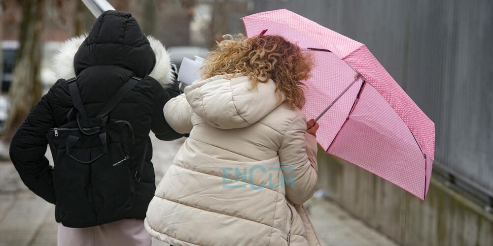 Lluvia y fuerte viento durante el paso de borrasca Kristin por Toledo. Foto: Rebeca Arango.