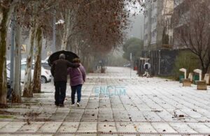 Lluvia y fuerte viento durante el paso de borrasca Kristin por Toledo. Foto: Rebeca Arango.