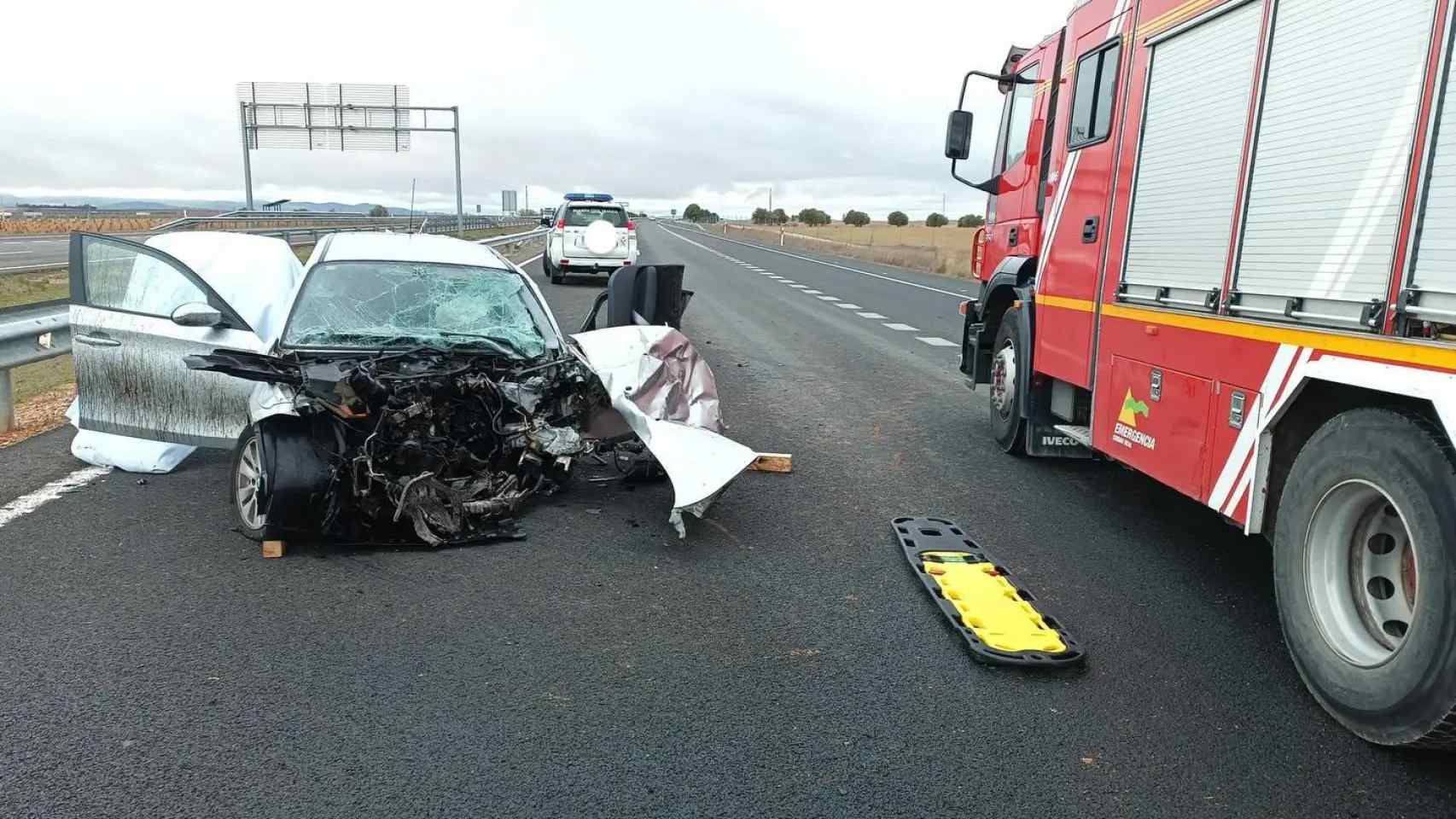 Cómo quedó el coche de la conductora kamikaze