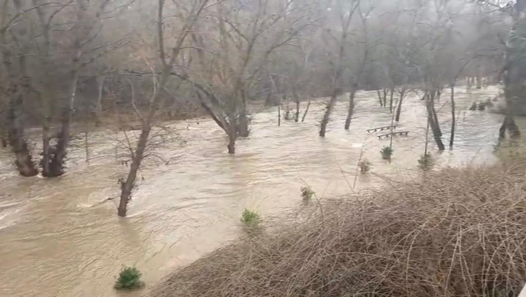 Crecida del río Henares por lluvias y desembalses