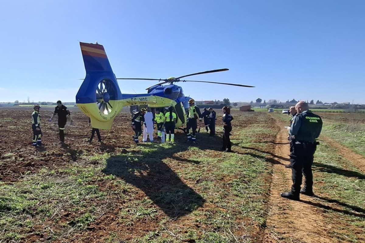 El trabajador ha sido evacuado al hospital en helicóptero medicalizado