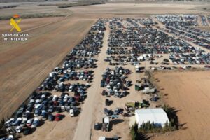 Imagen aérea del desguace de Alcázar de San Juan
