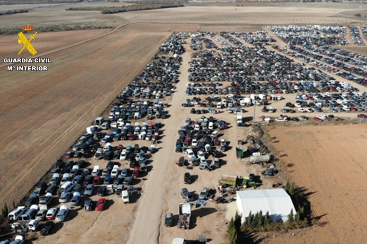 Imagen aérea del desguace de Alcázar de San Juan