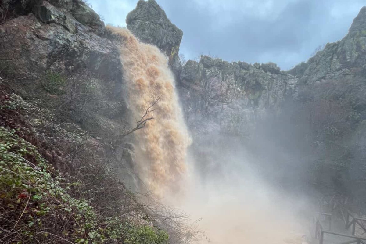 Imagen de la Chorrera de Horcajo tras las lluvias de las últimas semanas. Foto: Ayto Horcajo