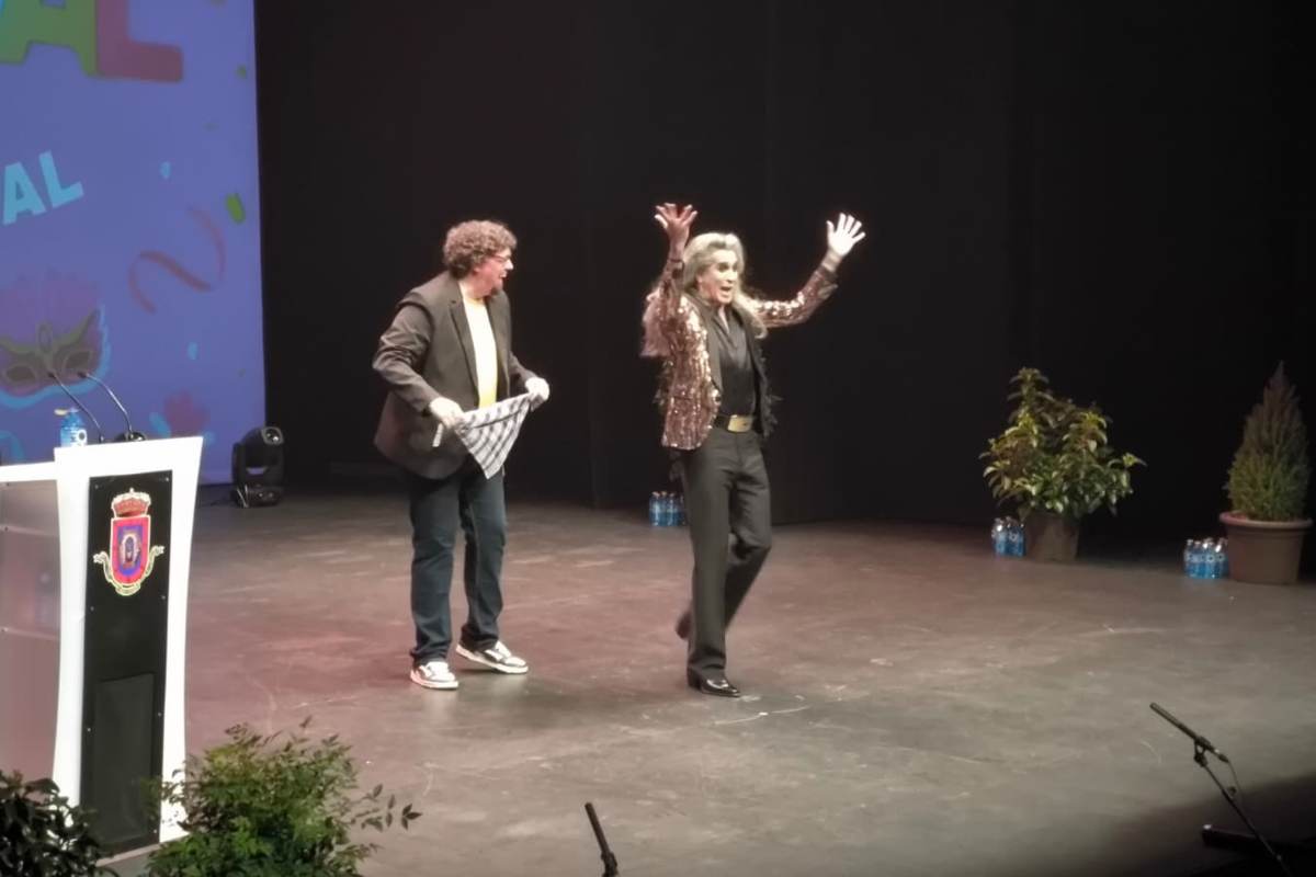 Mario Vaquerizo durante el pregón del Carnaval