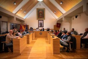 Reunión celebrada en el Salón de Plenos del Ayuntamiento