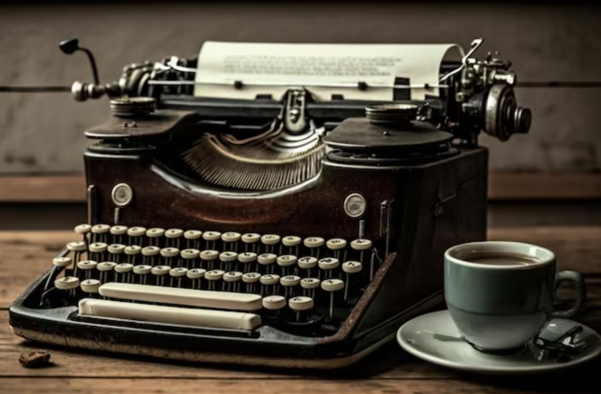 Imagen de archivo de una máquina de escribir