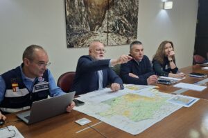Un momento de la reunión en la Casa Perona de Albacete