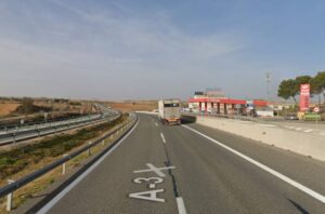 Choque en cadena en la A-3, en el término de Villares del Saz (Cuenca).