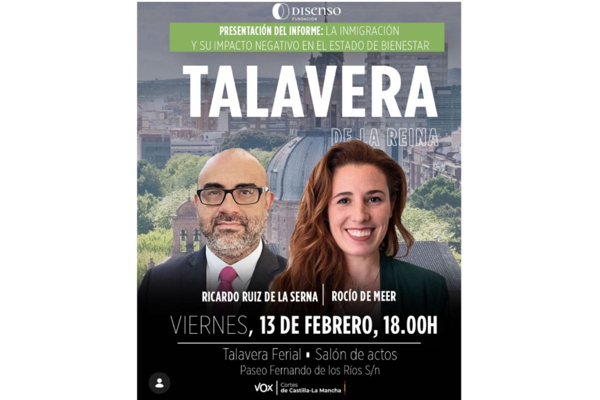 Cartel del acto de Vox en Talavera