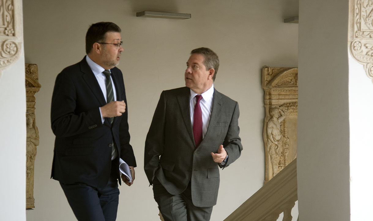 Amador Pastor y Emiliano García-Page. Foto: Rebeca Arango.