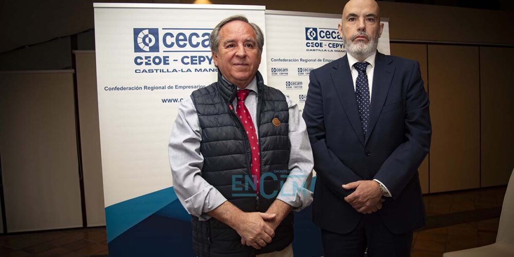 Ángel Nicolás y Mario Fernández, presidente y secretario general de Cecam respectivamente. Foto: Rebeca Arango.