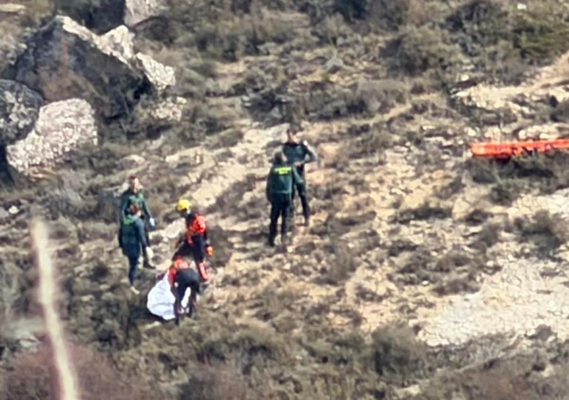 Hallazgo el cadáver de una persona en la hoz de Júcar. Imagen: Luis Miguel Garrote.