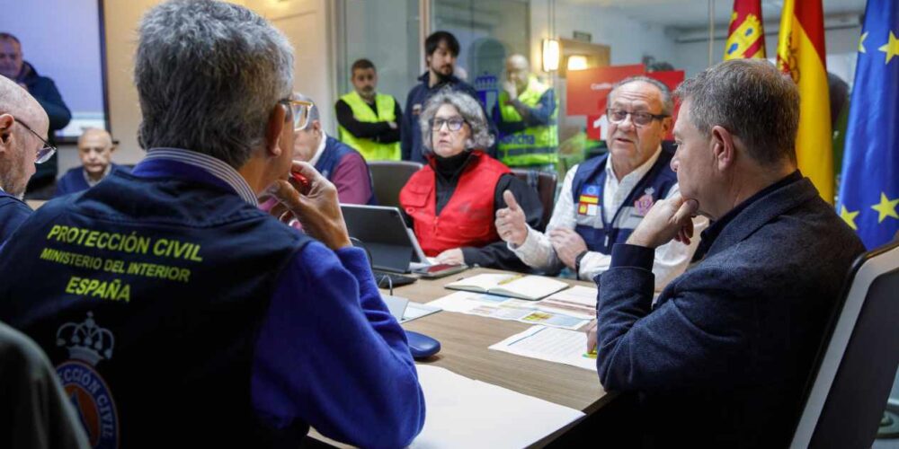 Emiliano García-Page y Ruiz Molina, en plena reunión del Cecop.