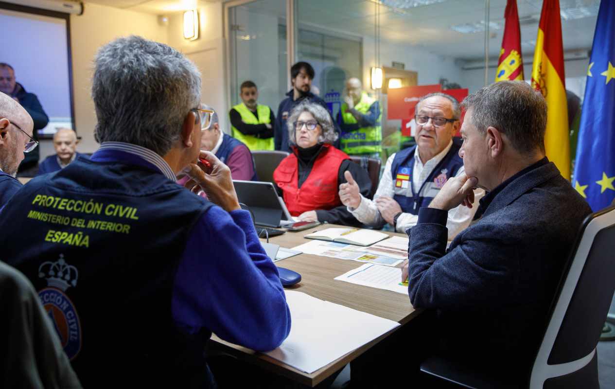 Emiliano García-Page y Ruiz Molina, en plena reunión del Cecop.