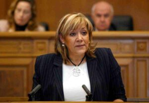 Charo Arévalo, en una imagen de archivo en un pleno de las Cortes de Castilla-La Mancha.