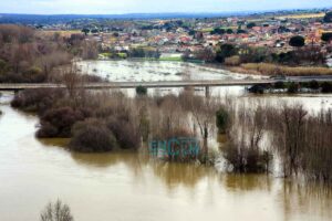 Inundaciones en Escalona (Toledo) tras la crecida del río Alberche. Foto: ENCLM / Rebeca Arango.