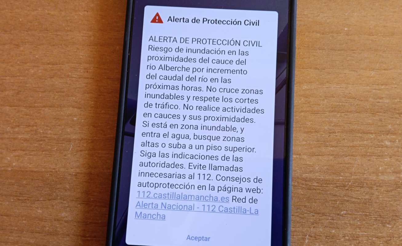 Imagen del Es-Alert recibido.
