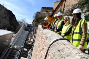 Visita a las obras de los remontes mecánicos de Cuenca.