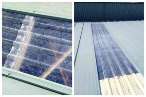 Las cubiertas reparadas en los pabellones de La Legua y Javier Lozano.