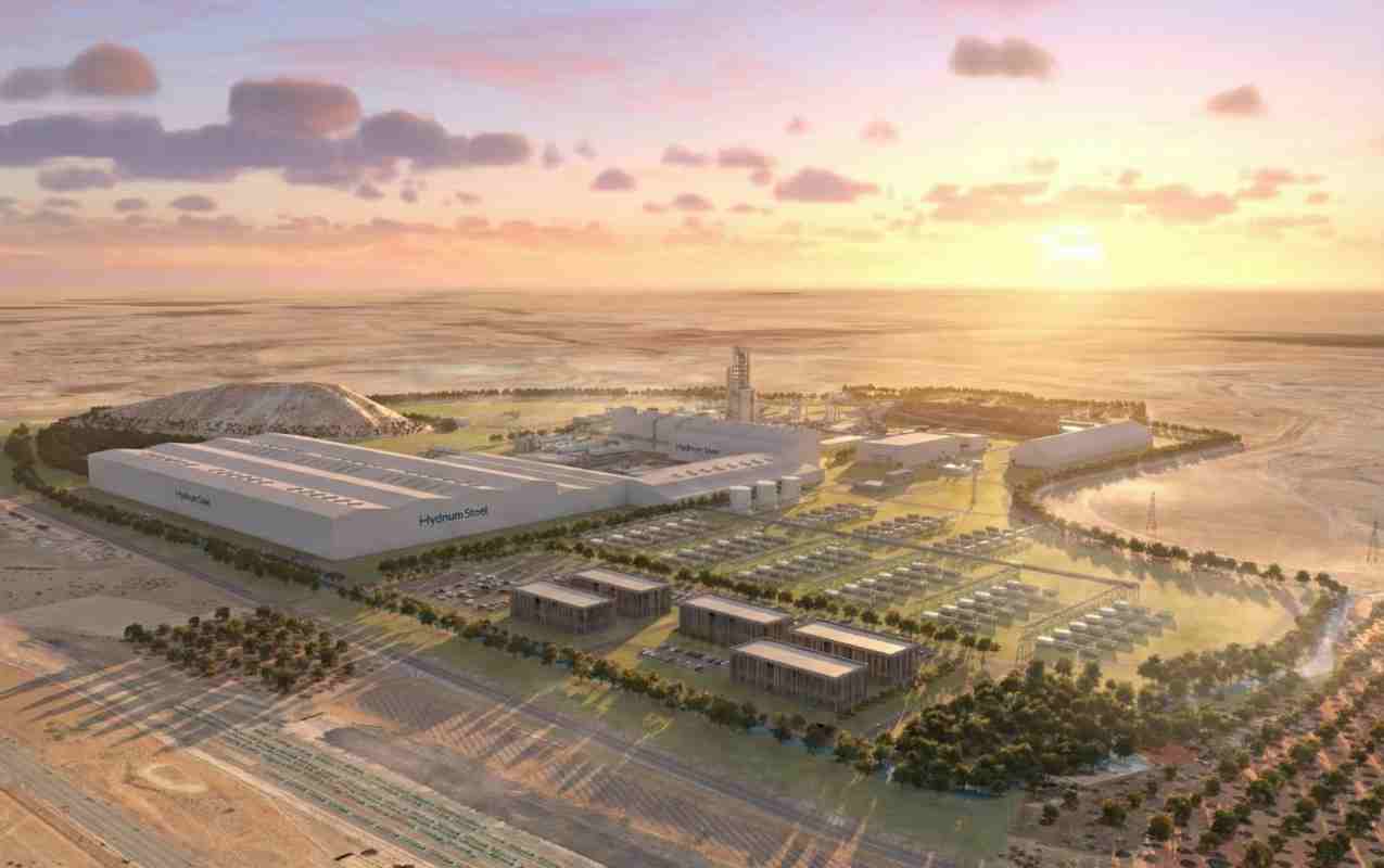 Proyección de la acería verde Hydnum Steel, en Puertollano.