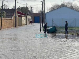 Imagen de una zona de El Robledo (Ciudad Real) afectada por la crecida del río Bullaque