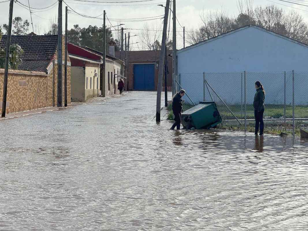 Imagen de una zona de El Robledo afectada por las inundaciones.