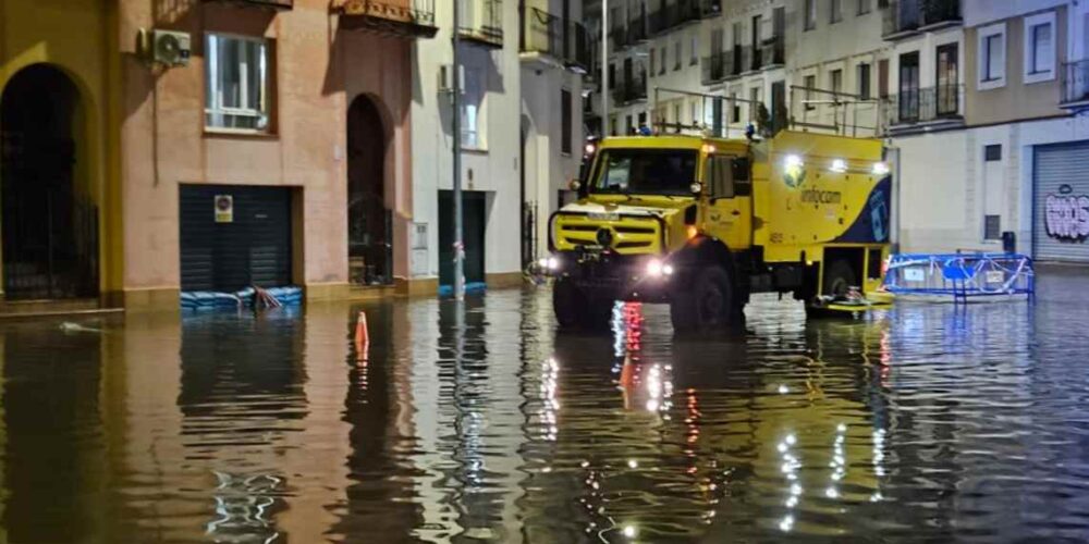 Foto de archivo de las inundaciones en Talavera este mes de febrero. Foto: PSOE Talavera