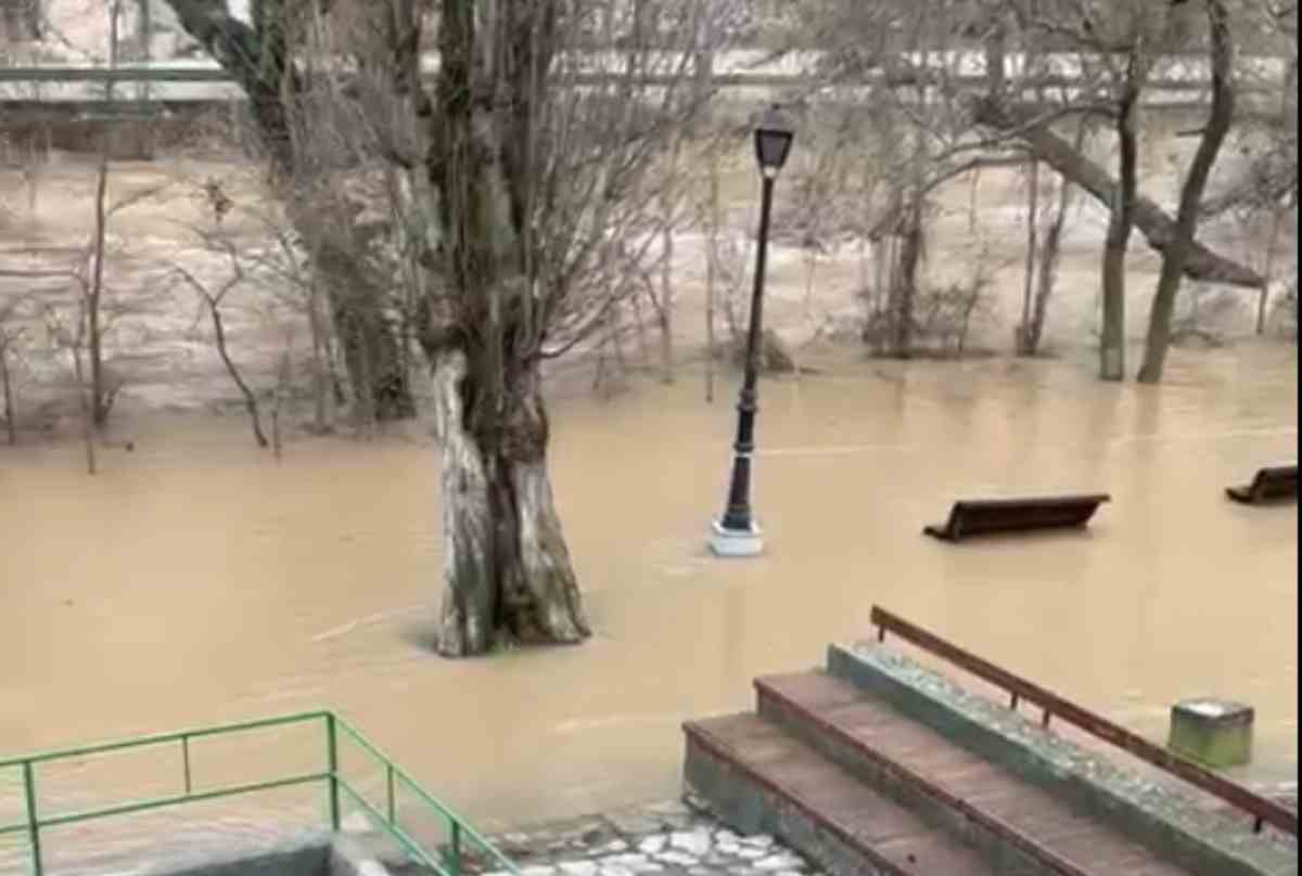 La zona del Recreo Peral, inundada.