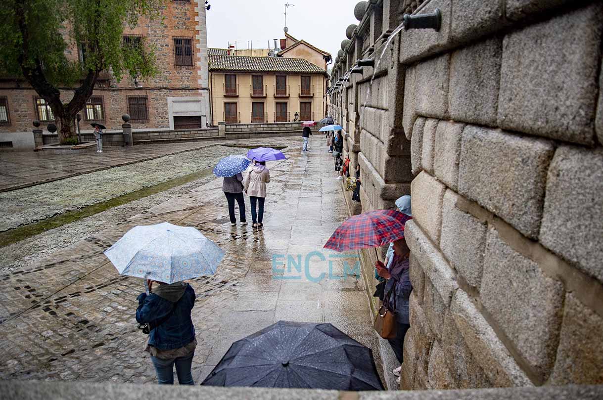Foto de archivo de lluvias en la ciudad de Toledo. Foto: ENCLM/Rebeca Arango.