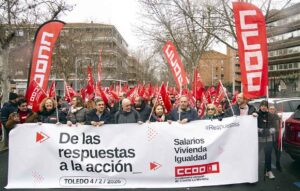 Manifestación de CCOO en Toledo. Foto: Rebeca Arango.