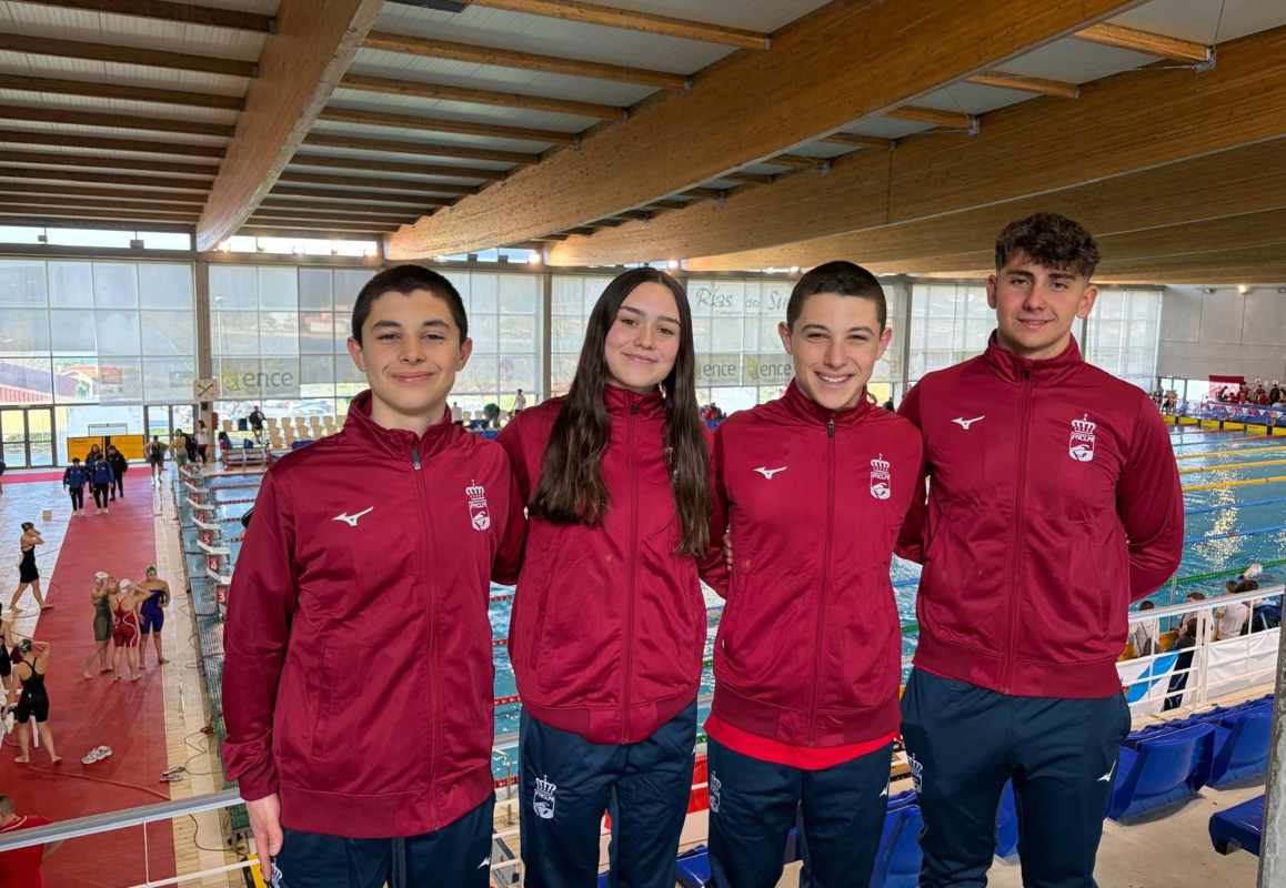 Los 4 nadadores del CN Ciudad Real.