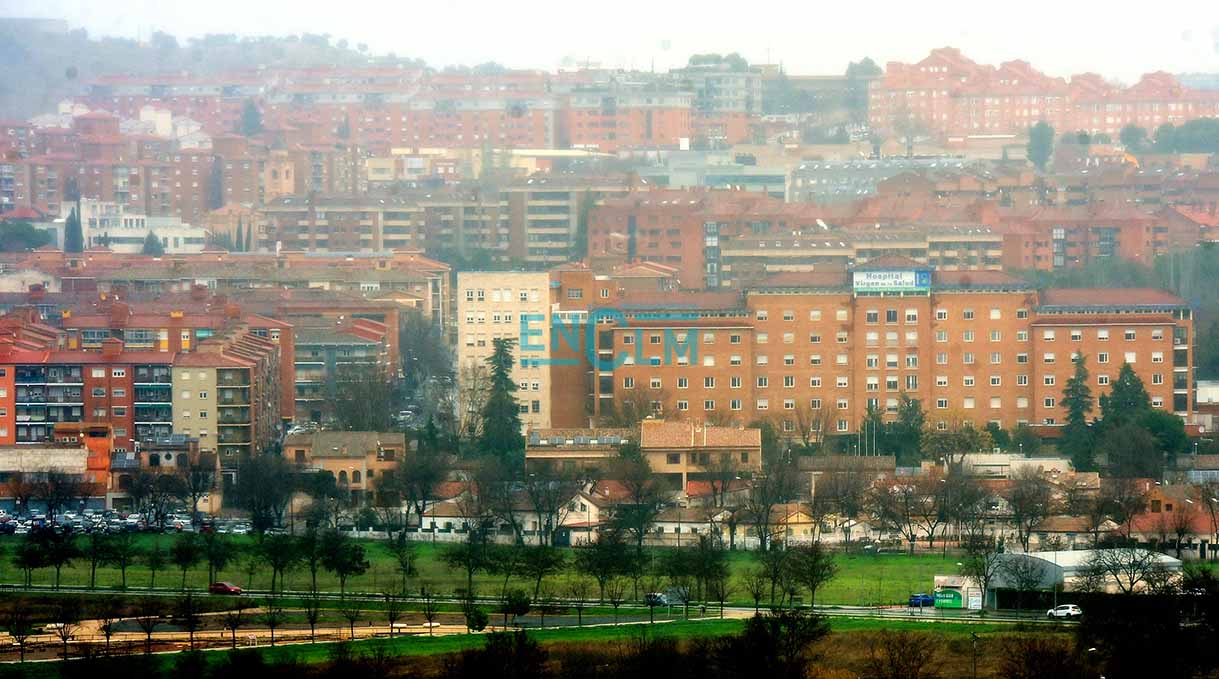 Barrio de Palomarejos, con el antiguo hospital Virgen de la Salud. Foto: Rebeca Arango.