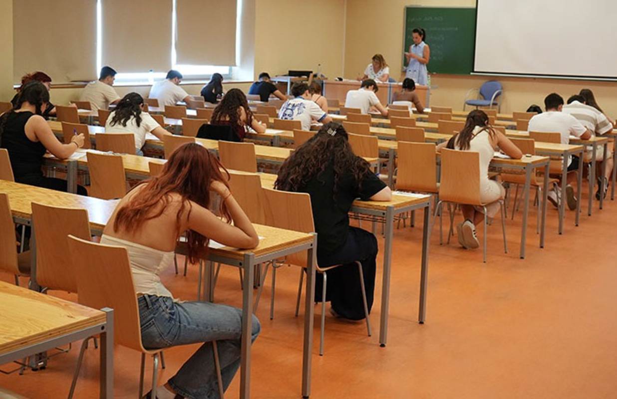 Un examen de la PAU.