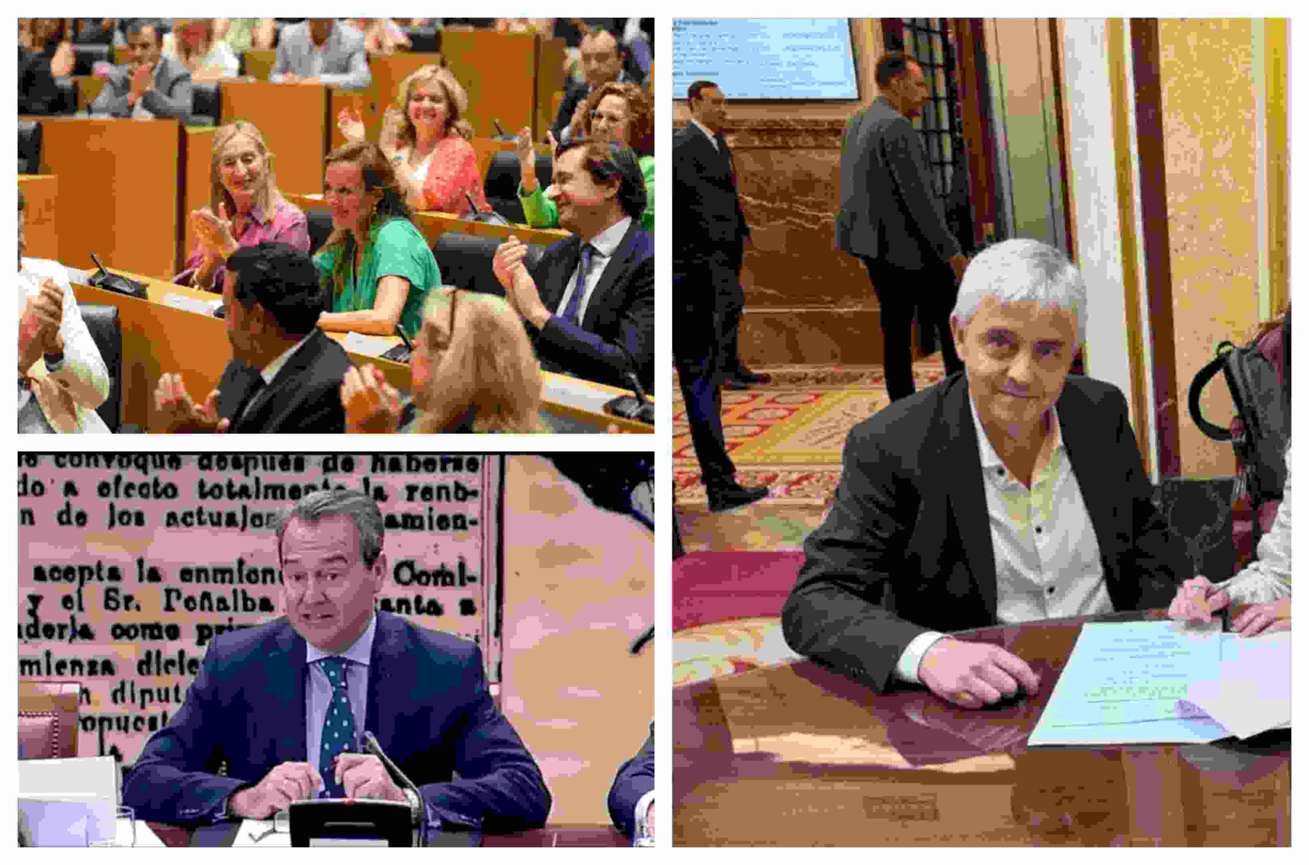 Carmen Navarro, Agustín Conde y Enrique Belda (derecha).